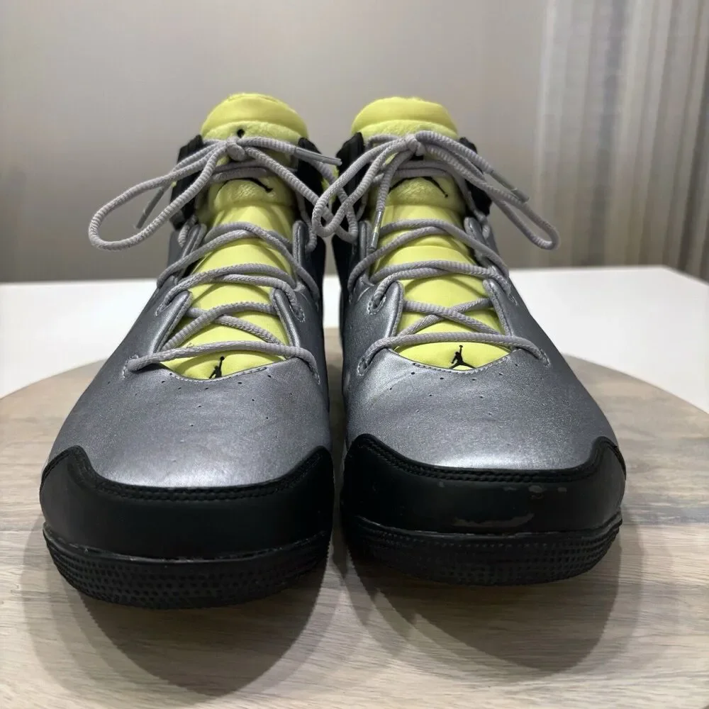 Jordan Men's Melo 1.5 Wolf Grey Volt Ice Leather Basketball Sneakers US Size 9.5 - Picture 2 of 13